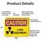 Signmission Radiation & Laser Sign, 7 in H x 10 in W, Aluminum, Rectangle OS-2PACK-CR-A-710-L-10197 - alternate 2